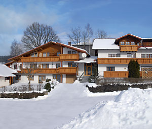 Haus im Winter - Wellness-Pension Weiss